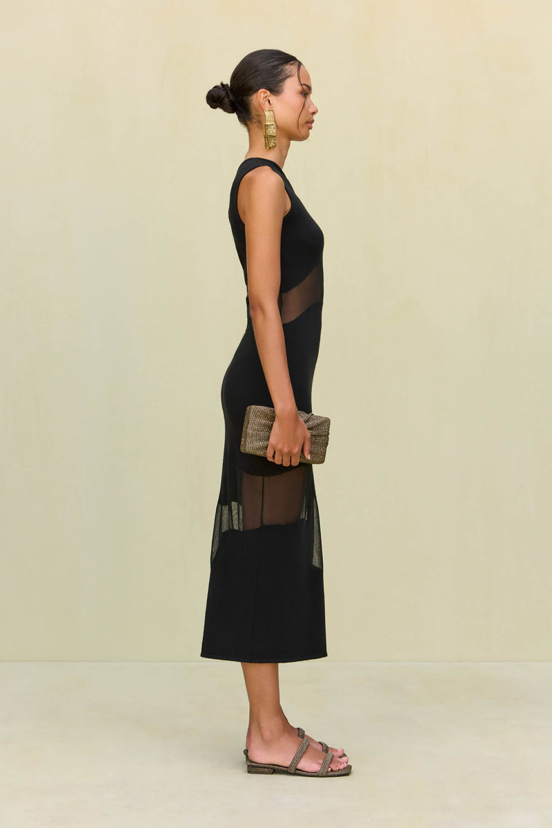 KALILA KNIT DRESS - BLACK
