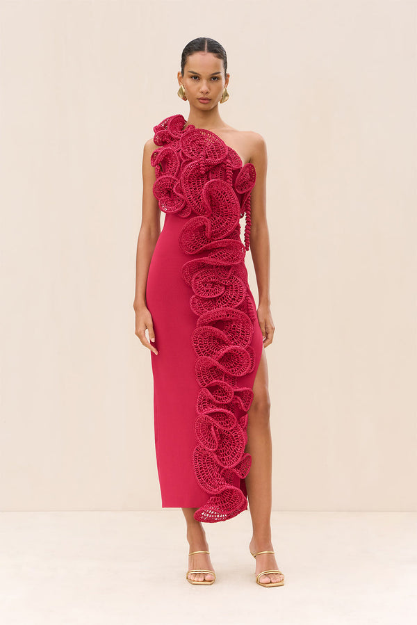 ARRI KNIT GOWN - MAGENTA