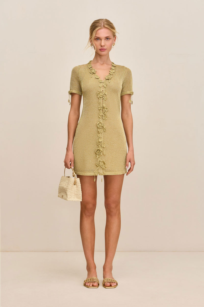 ZENYA DRESS - GOLD