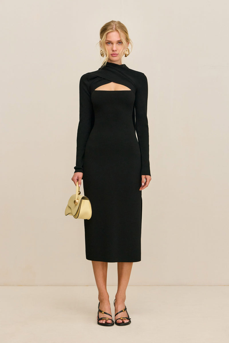 COLETTA KNIT DRESS - BLACK