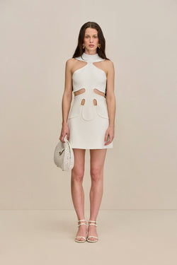 LILLIE KNIT DRESS - OFF WHITE